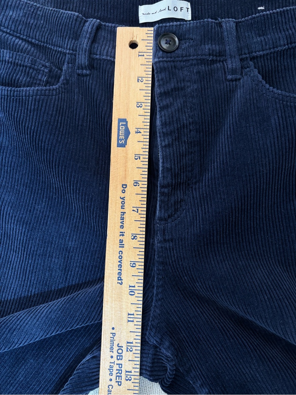 LOFT Women’s Navy Blue Corduroy Straight Leg Pants Size 10 / 30 - Picture 11 of 12